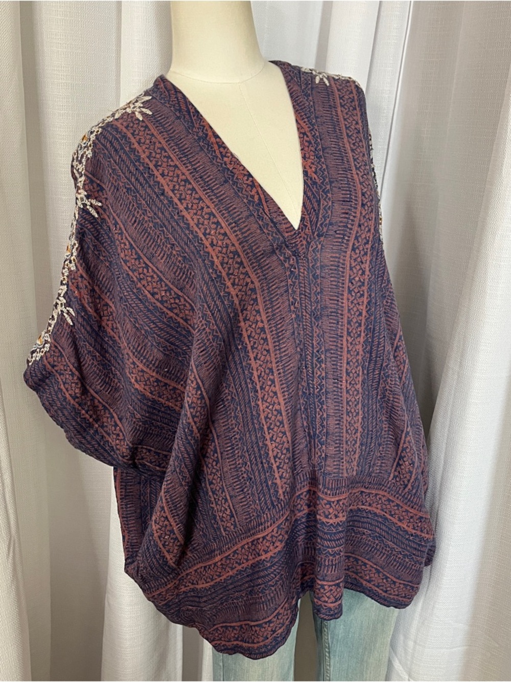 Free People Noyal Tribal Beat Embroidered Kaftan